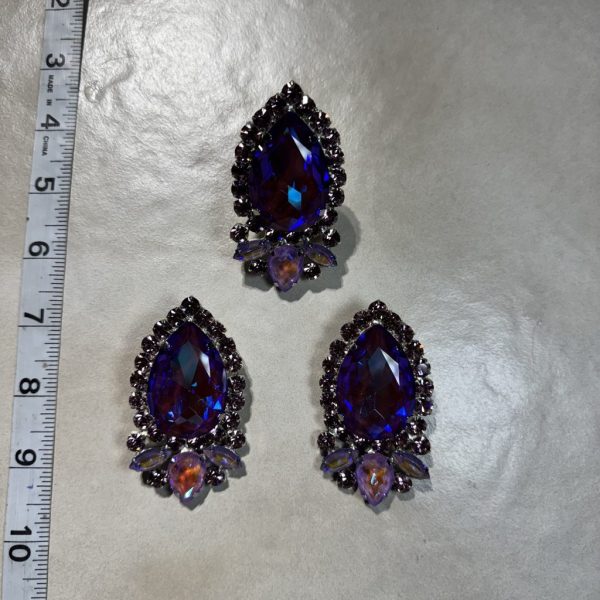 Clip Backs - Purple Haze "Sweet Wisper" Earring & Ring Set