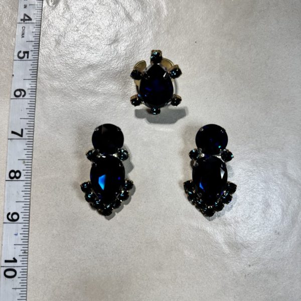 Clip Backs - Montana Blue "Sweet Wisper" Earring & Ring Set