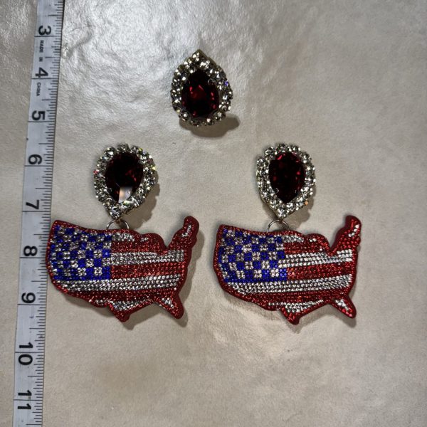 Clip Backs - United States "Charmz" Earring & Ring Set