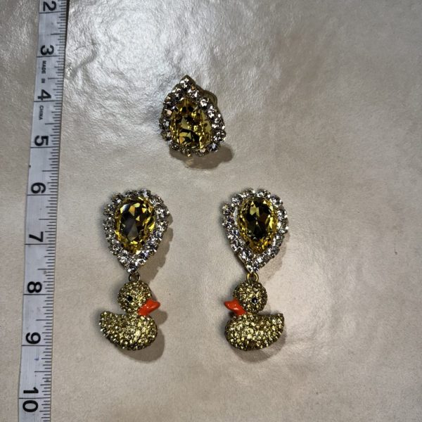 Clip Backs - Ducky "Charmz" Earring & Ring Set