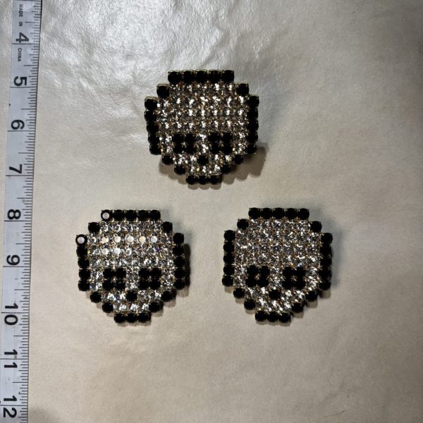 Clip Backs - Skull Button Earring Set