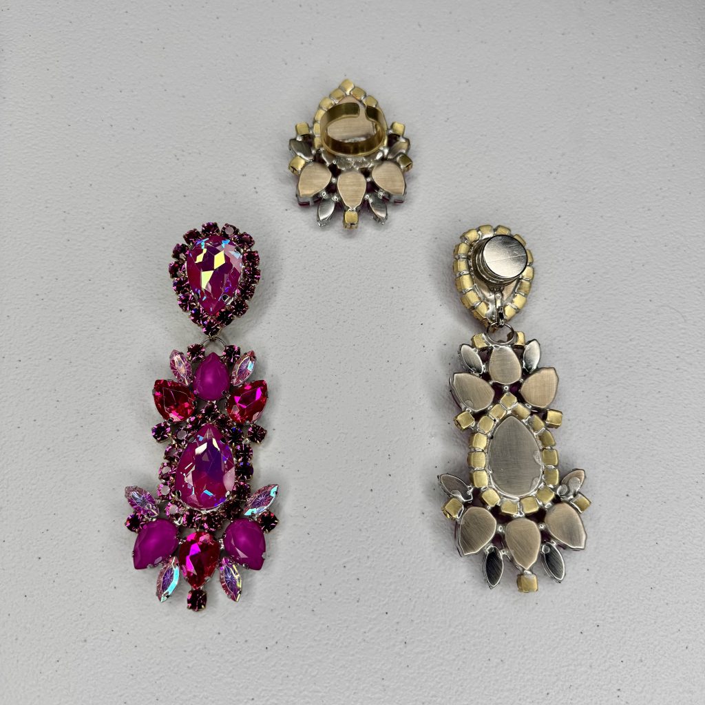 Magnet Backs - Pink Moment Earring & Ring Set - Image 2