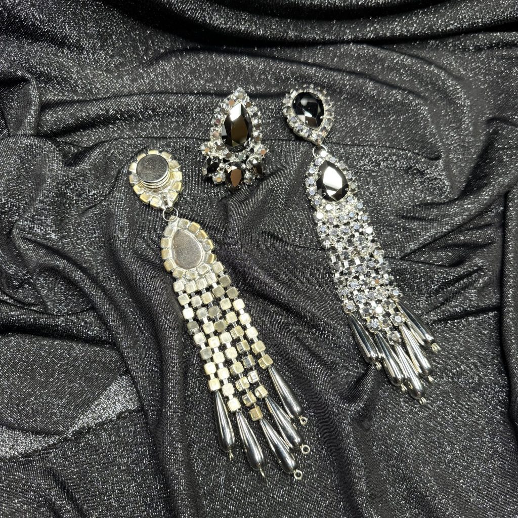 Magnet Backs - Silver Waterfall Earring & Ring Set - Image 2