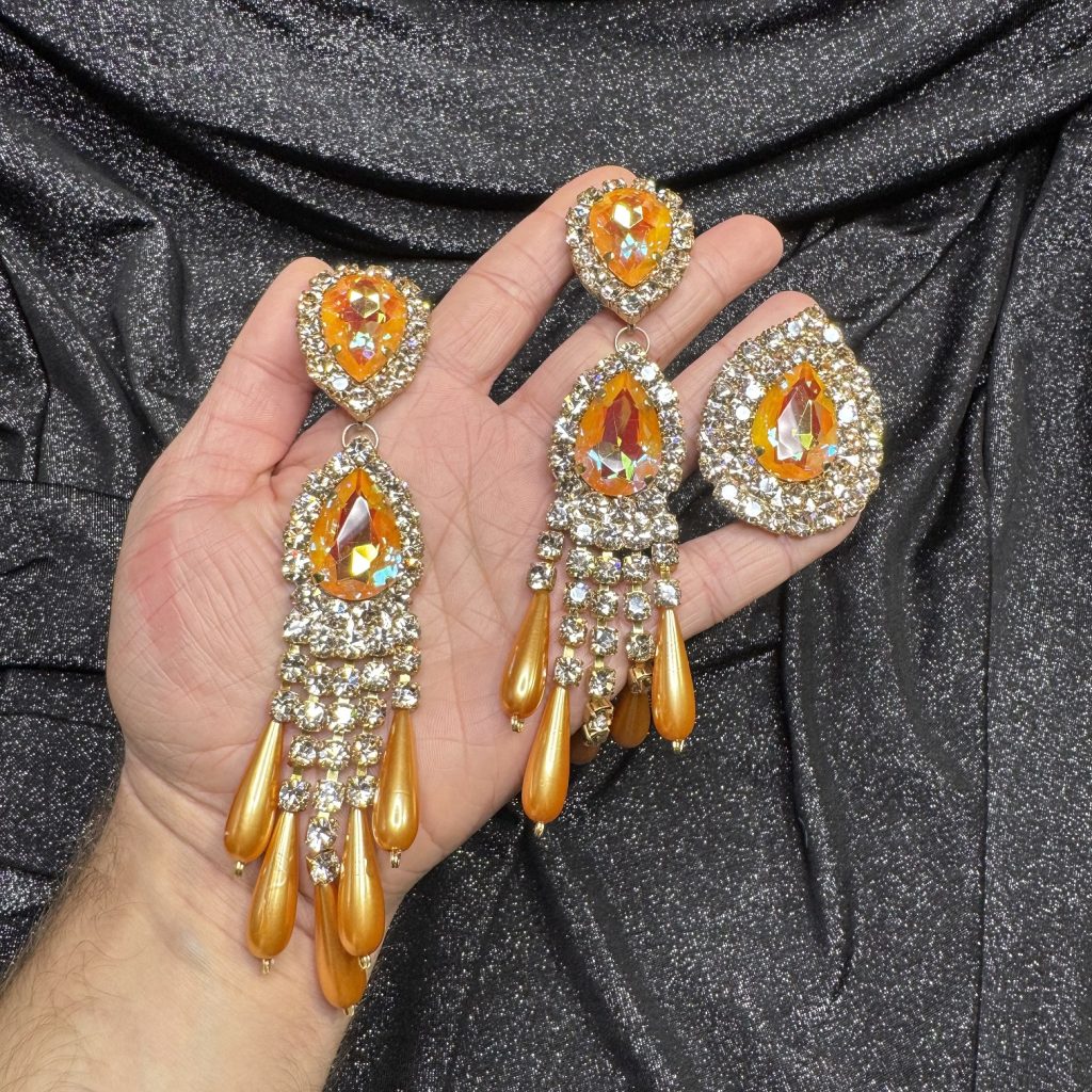 Magnet Backs - Golden Waterfall Earring & Ring Set