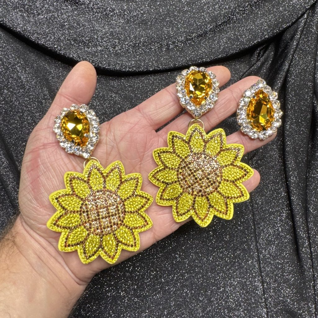 Clip Backs - Sunflower Earring & Ring Set