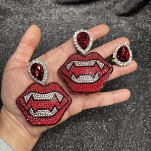 Magnet Backs - Vampire Grin Earring & Ring Set