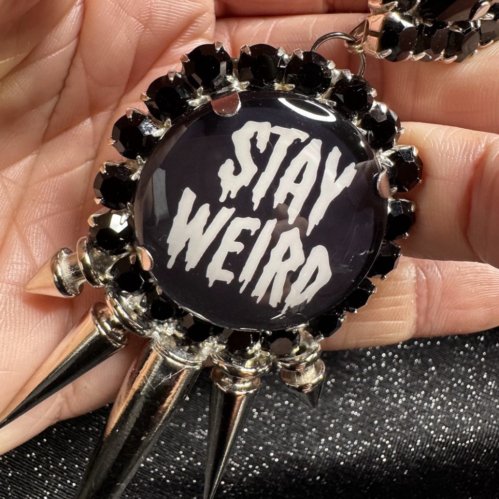 Magnet Backs - "Stay Weird" Spike Earring & Ring Set - Image 2