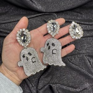Magnet Backs - Crystal Ghost Earring & Ring Set