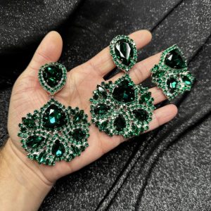 Magnet Backs - Emerald "Elegance" Earring & Ring Set